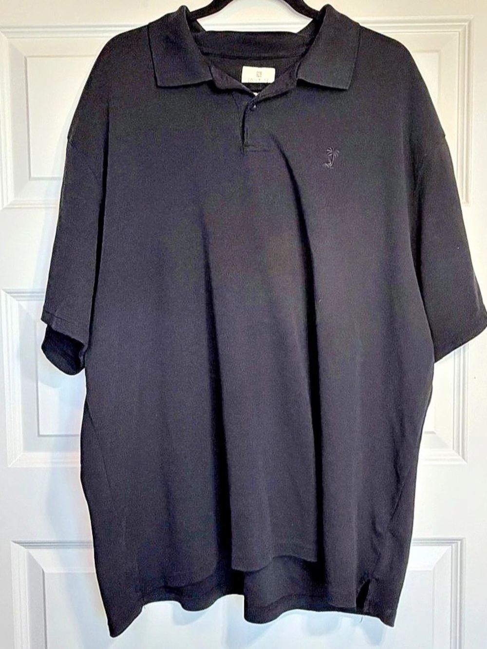 Solitude Men’s XXL Polo Shirt Black Textured Logo Embroidered 1149